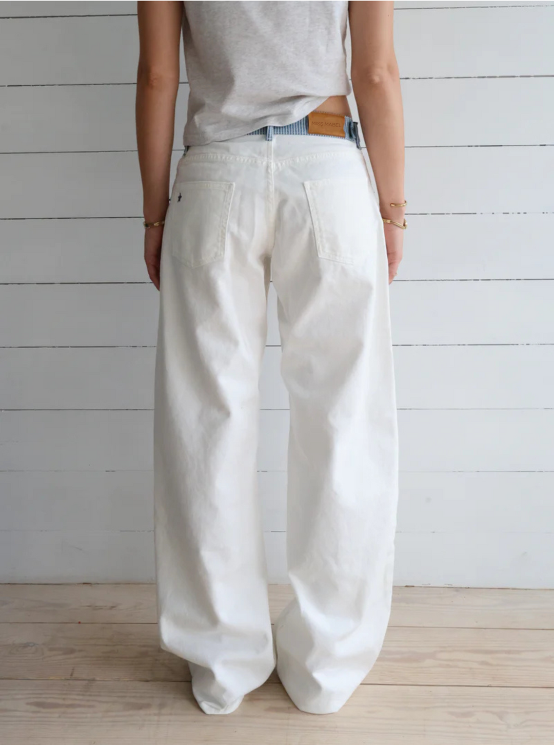 Milly | Striped Relaxed Jeans