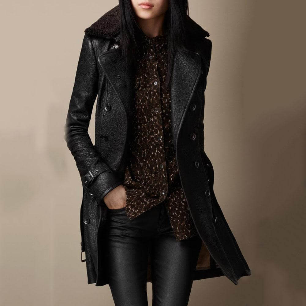 Tanja | Luxury leather trench coat
