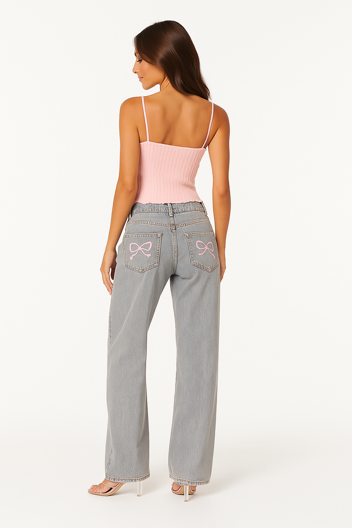 Elisa | Relaxed Bow Jeans