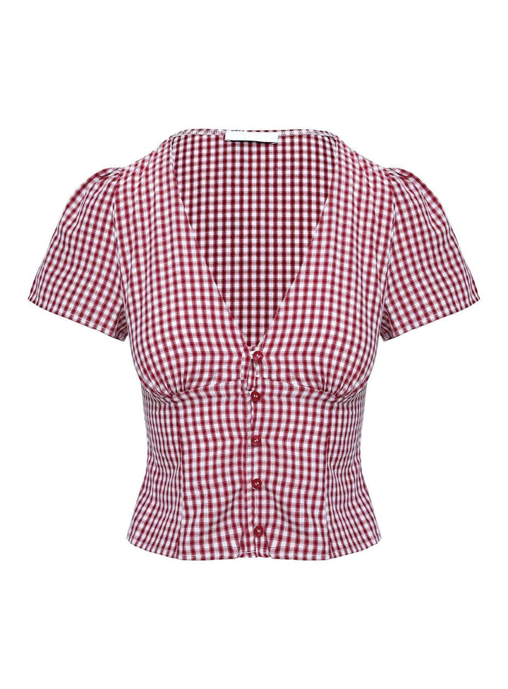 Honey | Red Gingham Top