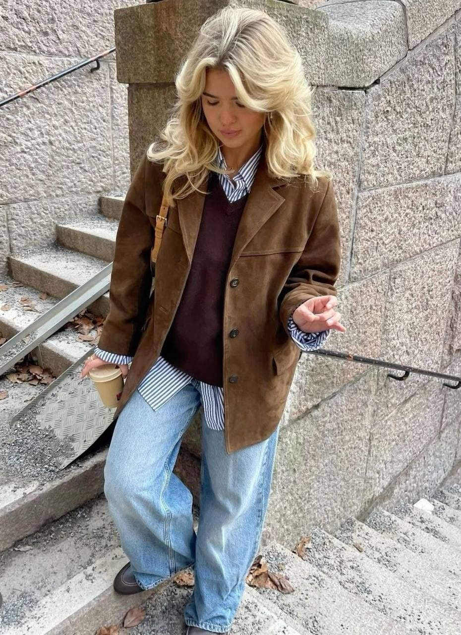 Suede Jacket for Fall | Warm and Fashionable - Stylish Coat