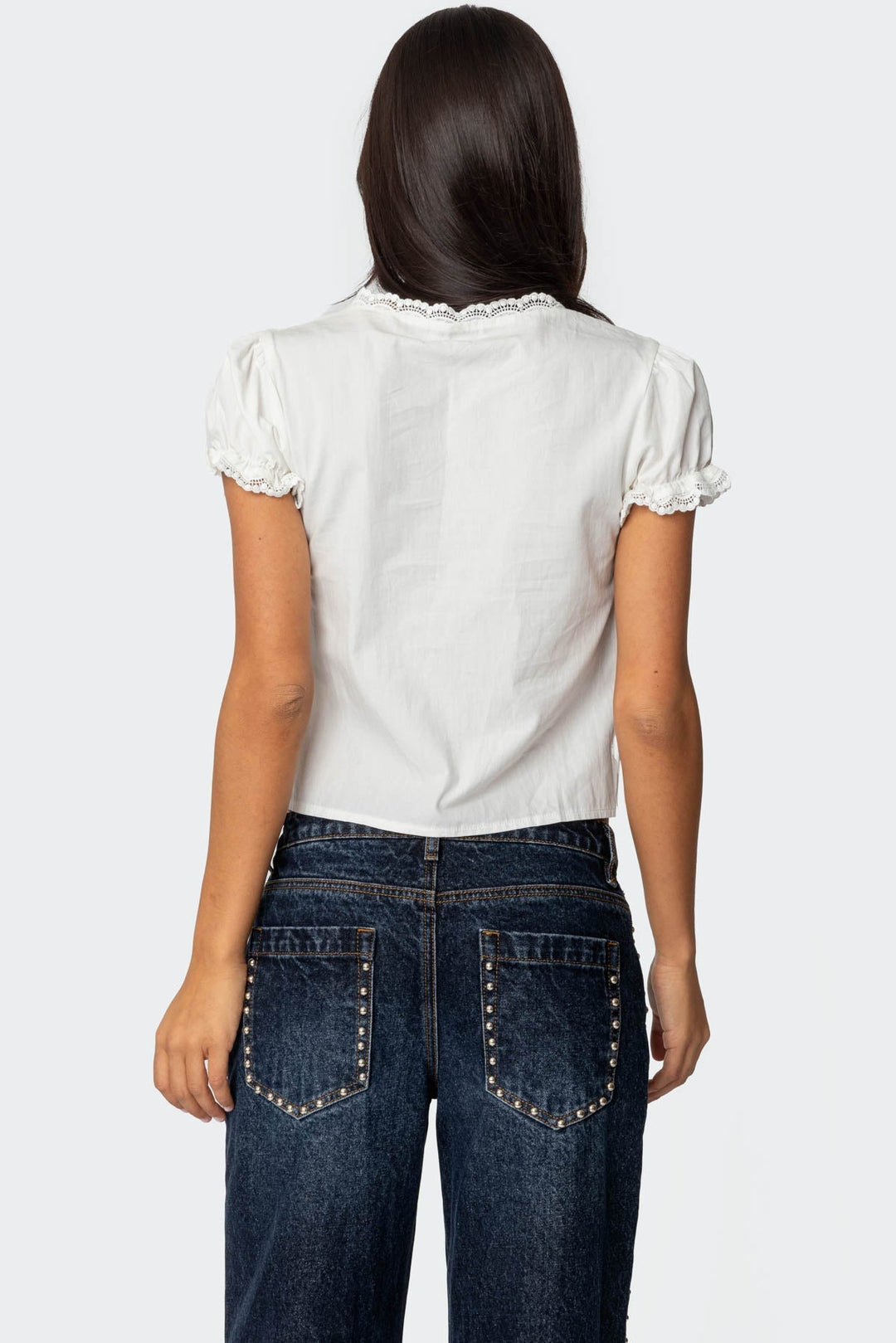 Clementine | Lace Tie Top