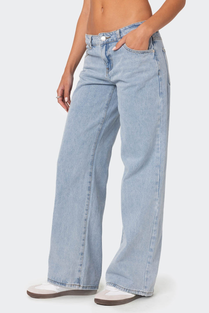 Raelynn | Washed Low Rise Jeans