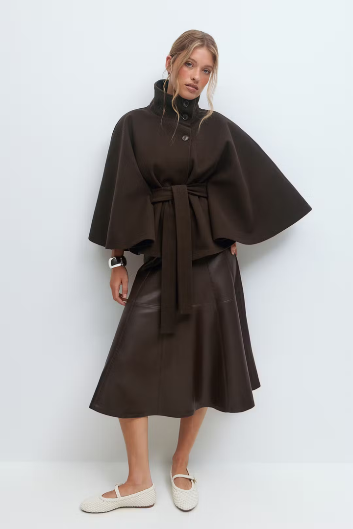 Gianna | Cape Belt Coat