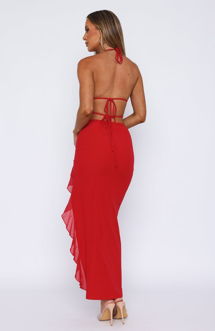Ella | Ruffled Tie Maxi Dress