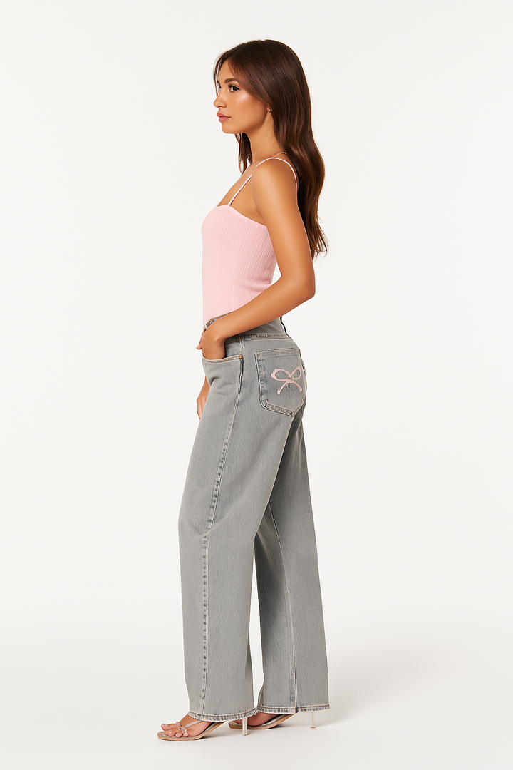 Elisa | Relaxed Bow Jeans