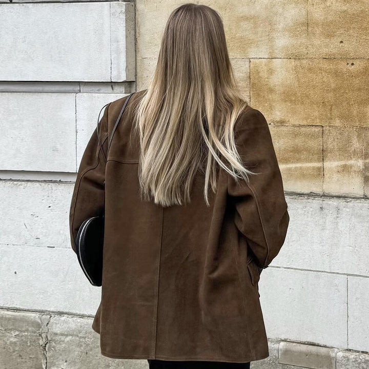 Suede Jacket for Fall | Warm and Fashionable - Stylish Coat
