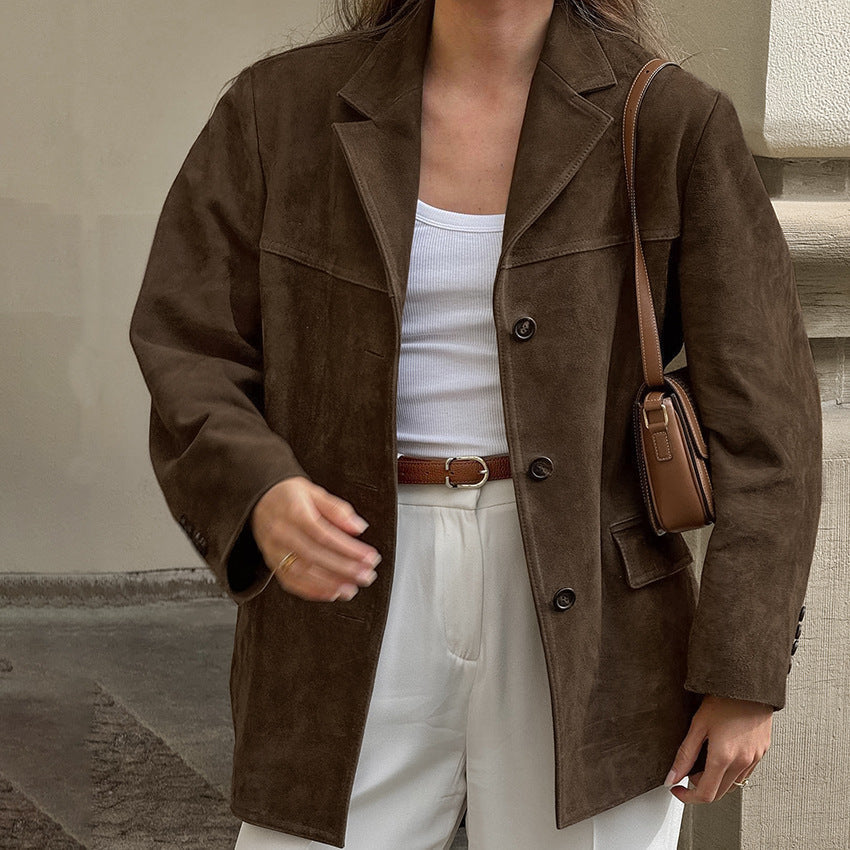 Suede Jacket for Fall | Warm and Fashionable - Stylish Coat